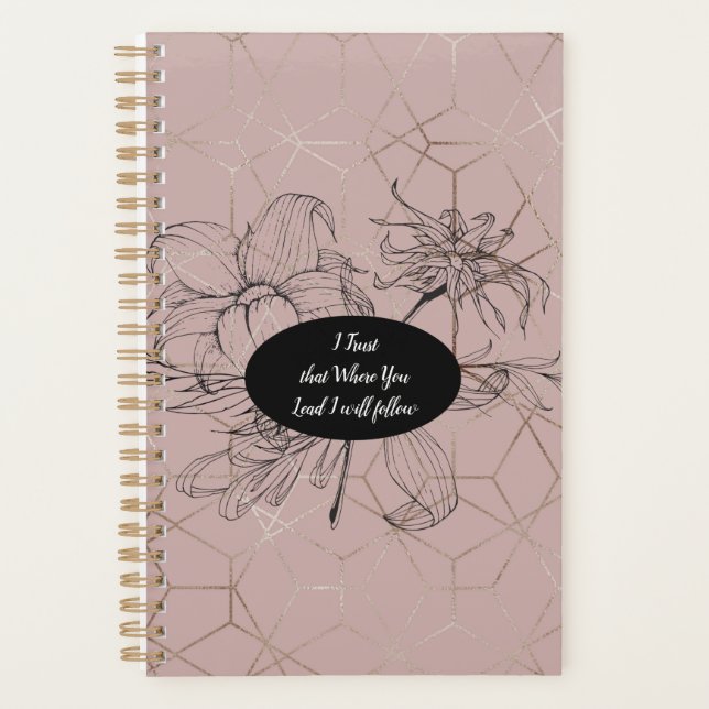  Where You Lead Women's Rose Gold Planner (Front)