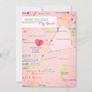 Where you stole my heart I Valentine personalised Card