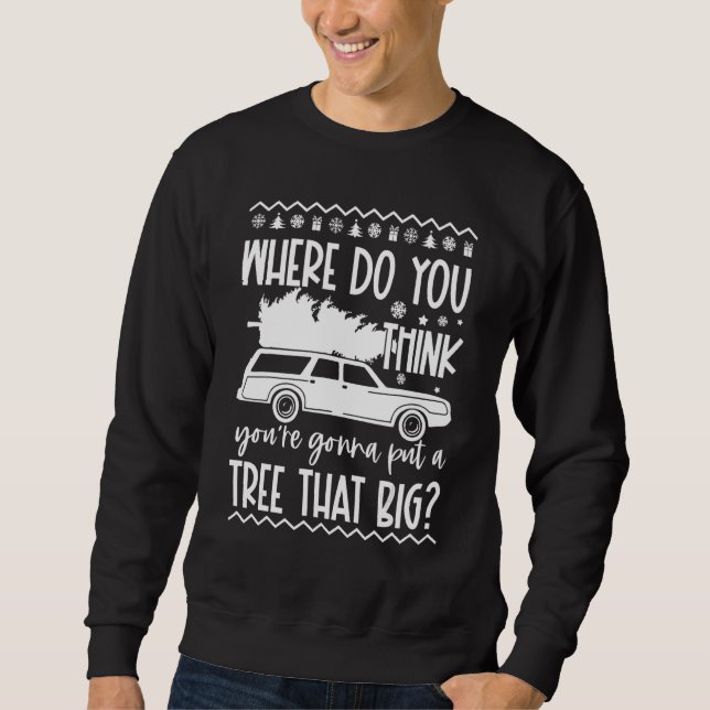 Where You're Gonna Put A Tree That Big Couples Mat Sweatshirt (Front)