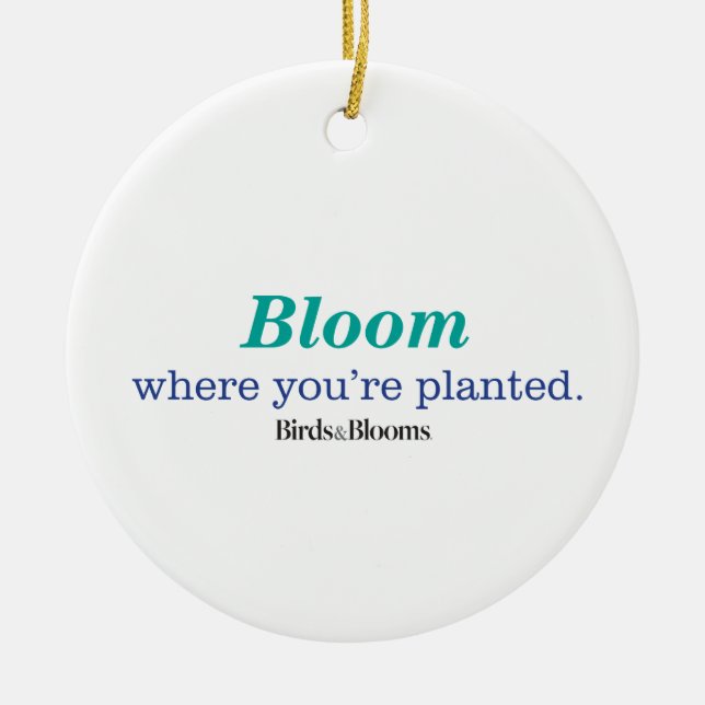 Where You're Planted Ceramic Tree Decoration (Front)