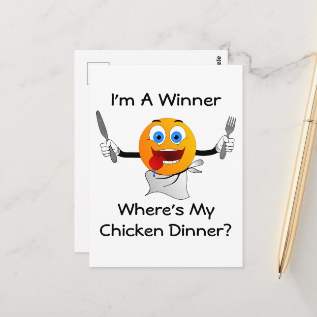 Where's My Chicken Dinner Postcard (Front/Back In Situ)
