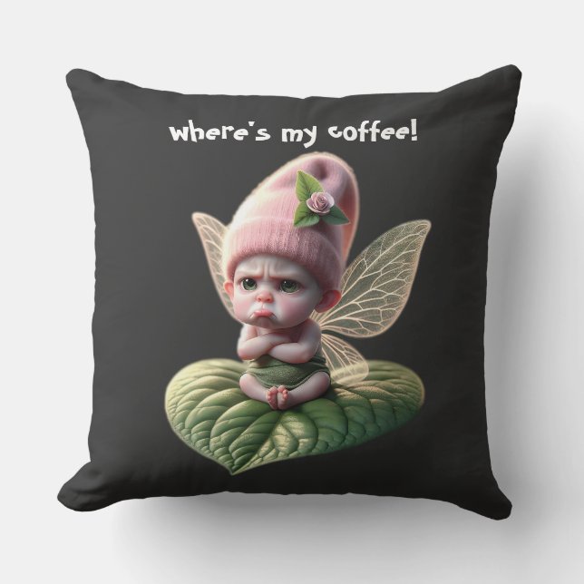 Where's My Coffee! Cushion (Front)