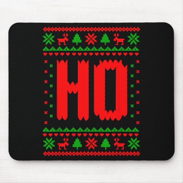 Where's My Ho At_ Ho Merry Christmas Holiday Coupl Mouse Pad (Front)