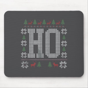 Where's My Ho At_ Ho Merry Christmas Holiday Coupl Mouse Pad
