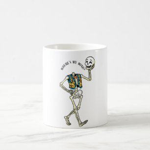 Where's My Mind Funny Halloween Skeleton Coffee Mu Mug