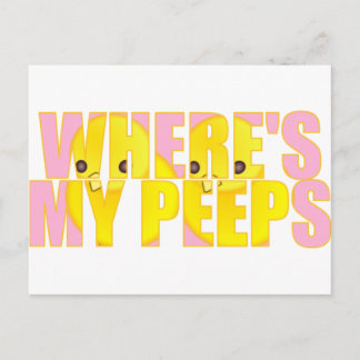 Where's My Peeps? Postcard