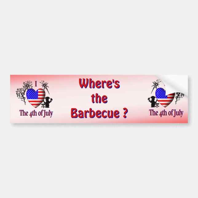 Where's the Bar B Que Bumper Sticker (Front)