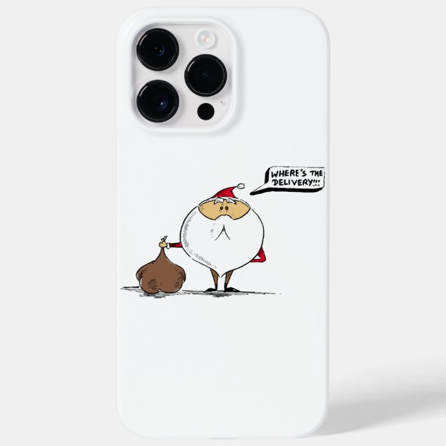 Where's the delivery Christmas Santa Case-Mate iPhone Case (Back)