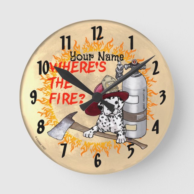 Where's the Fire Firefighter  clock (Front)