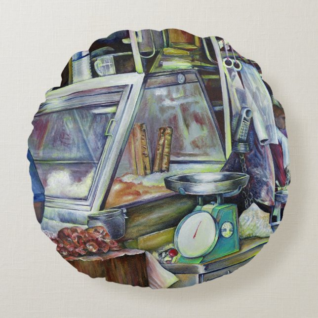 Where's the Fish Head Curry? Singapore Round Cushion (Front)