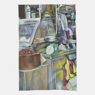 Where's the Fish Head Curry? Singapore Tea Towel