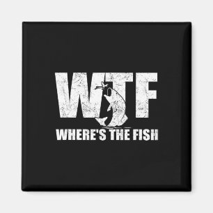 Where's The Fish Mens Funny Fishing Gifts Fathers Magnet