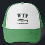 Where's the fish trucker hat<br><div class="desc">Image of a fish with text  "WTF" "Where's the fish?"</div>