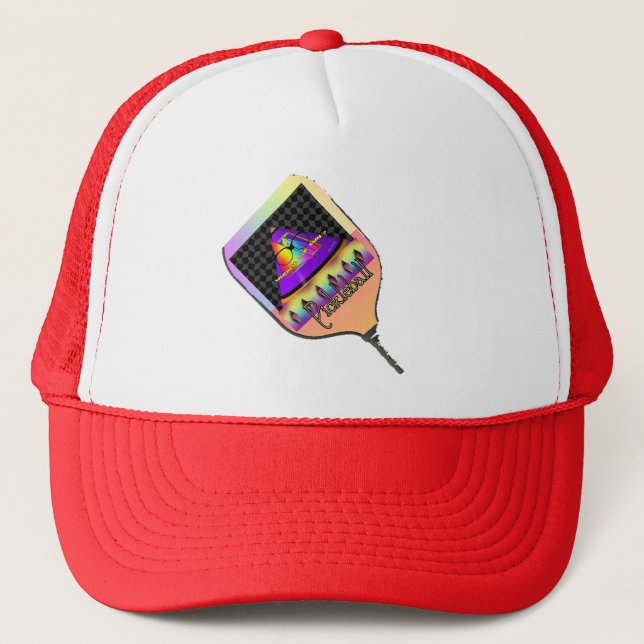 Where's The Sun Pickleball Red  Trucker Hat (Front)