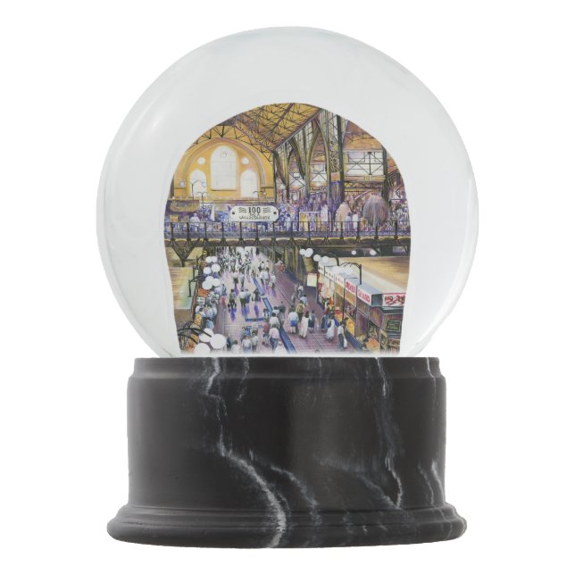 Where's the Water Closet? Budapest Snow Globe (Front)