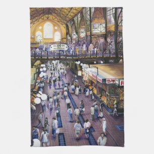 Where's the Women's Water Closet? Budapest Tea Towel