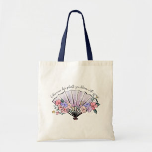 Wherever Life Plants You Bloom Quote Tote Bag