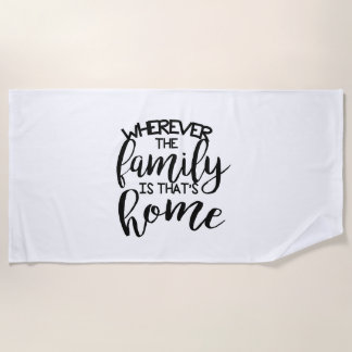 Wherever the family | Monogram Personalised Beach Towel