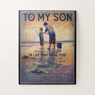 Wherever Your Journey In Life-Fishing Dad To Son  Jigsaw Puzzle
