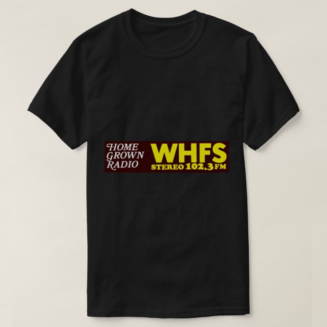WHFS 102.3FM Alternative Radio Station Bumper Stic T-Shirt (Design Front)