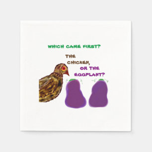 which came first? chicken or eggplant? Napkins