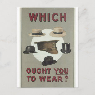Which ought you to wear_Propaganda Poster Postcard