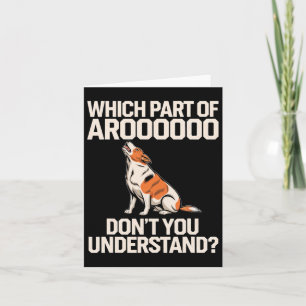 Which Part Of Aroooooo Dog Lover Beagle Dog Owners Card