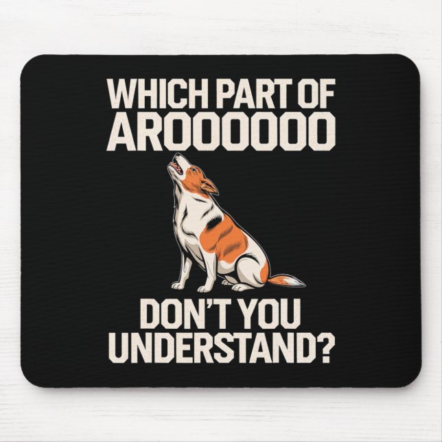 Which Part Of Aroooooo Dog Lover Beagle Dog Owners Mouse Pad (Front)