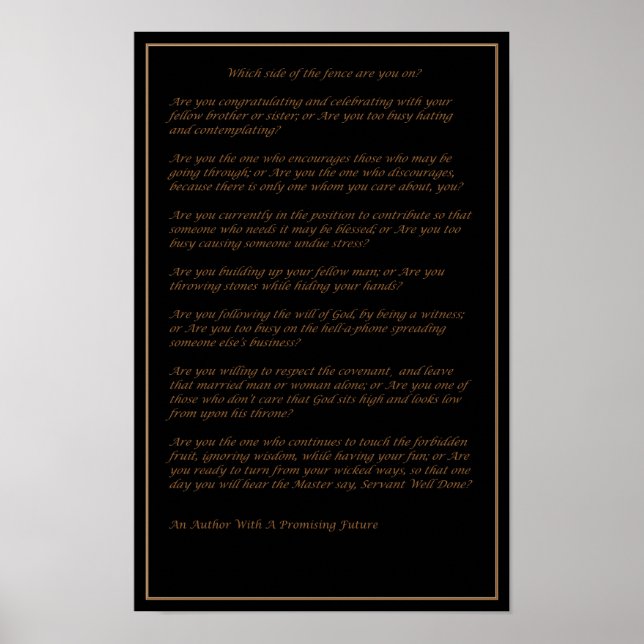 Which Side of The Fence - Poster (Front)