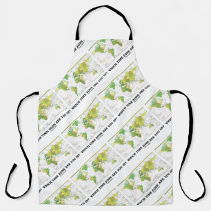 Which Time Zone Are You In? World Map Apron