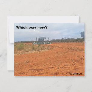 Which way now? postcard