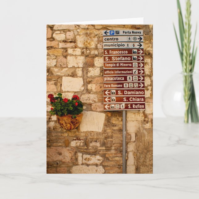 Which Way to Go - Assisi Italy - Greeting Card (Front)