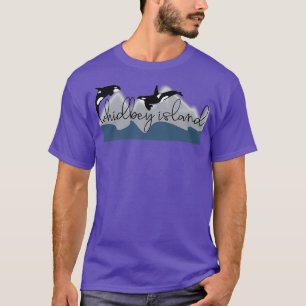 Whidbey Island Sticker Whales and Water T-Shirt