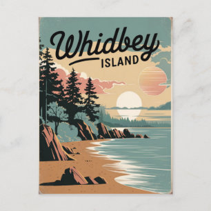 Whidbey Island Vintage Postcard