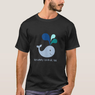Whidbey Island Washington Cute Whale Lover Cartoon T-Shirt