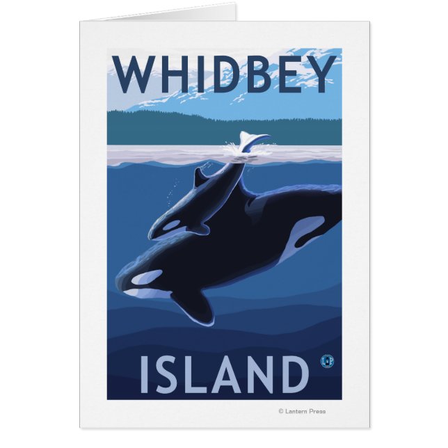 Whidbey Island, WashingtonOrca and Calf (Front)