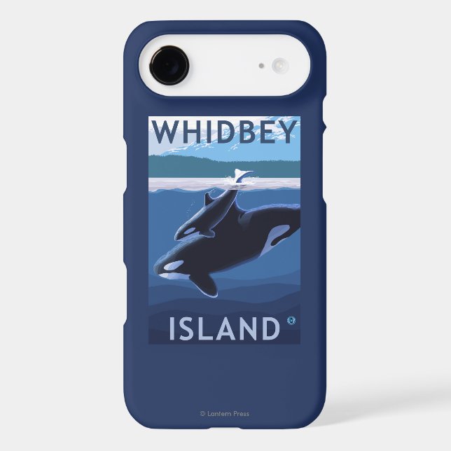 Whidbey Island, WashingtonOrca and Calf Case-Mate iPhone Case (Back)