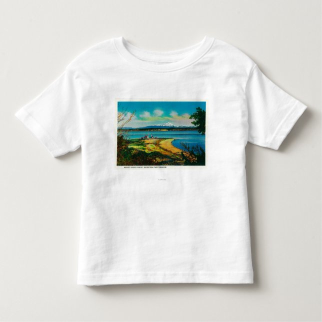 Whidby Island and Mt. Baker from Port Townsend Toddler T-Shirt (Front)