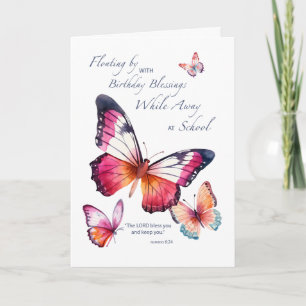 While Away at College Religious Birthday Card