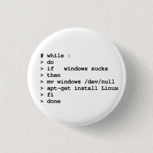 while : do 3 cm round badge