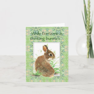 While Everyone is Thinking Bunnies Scripture Verse Holiday Card