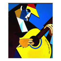 While my guitar gently weeps Cubist guitarist