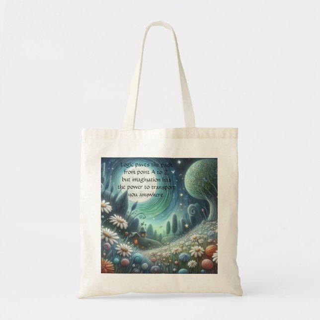 Whimical Night & Quote	 Tote Bag (Front)