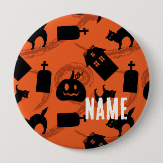 Whimiscal Halloween pattern 10 Cm Round Badge