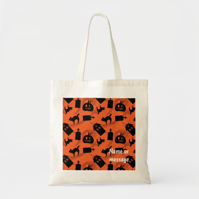 Whimiscal Halloween pattern Tote Bag (Front)