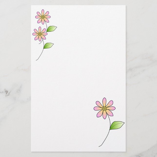 Whimisical Floral Stationery (Front)