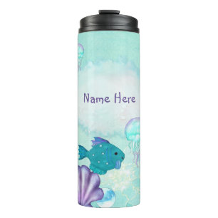 Whimsey Aquarium 2 Folk Art Thermal Tumbler