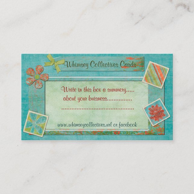 Whimsey Collectives For Web Business Business Card (Front)