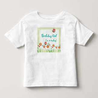 Whimsey Flowers Girl Birthday Party Shirt