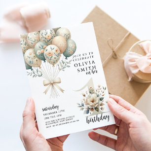 Whimsical 1st Birthday Invitation